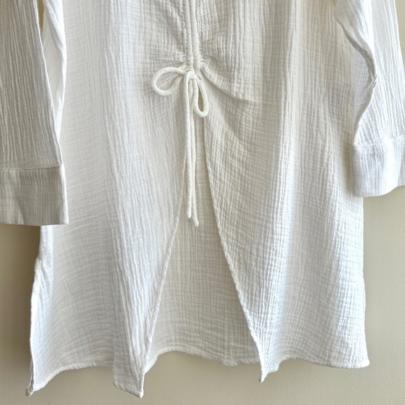 Roxy Summer Limonade White Shirt Dress for Women, Beach Coverup, Medium, NWT - Picture 4 of 16